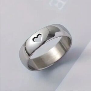 Stainless Steel Heart Ring
